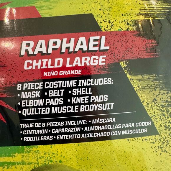 Teenage Mutant Ninja Turtles Halloween Costume Raphael - Kids Large 8-10 - New - Picture 4 of 6